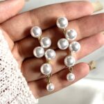 Pearl trail earrings