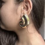 Seashell statement earrings