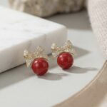Crystal bow earrings