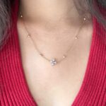 Dainty floral diamond chain